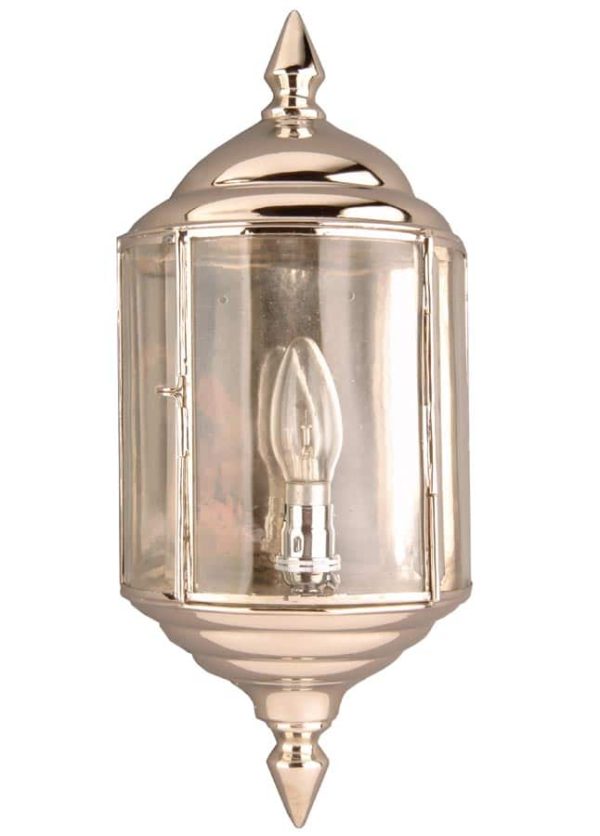 Wentworth Art Deco style outdoor passage lantern polished nickel