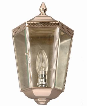 Windsor Georgian outdoor passage wall lantern polished nickel