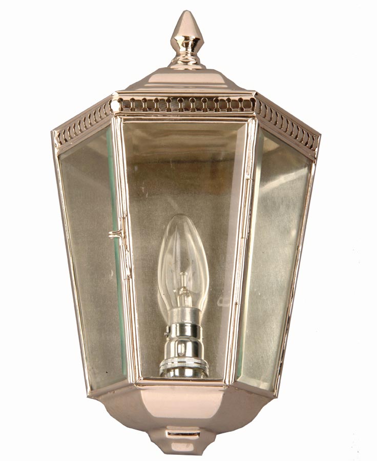 Windsor Georgian Outdoor Passage Wall Lantern Polished Nickel