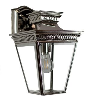 Pagoda Georgian period outdoor wall down lantern polished nickel