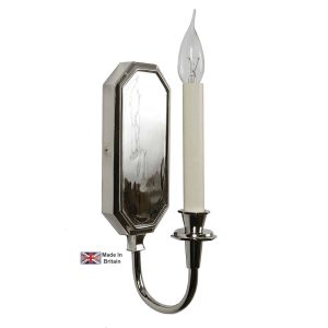 Valerie single Georgian wall light in polished nickel