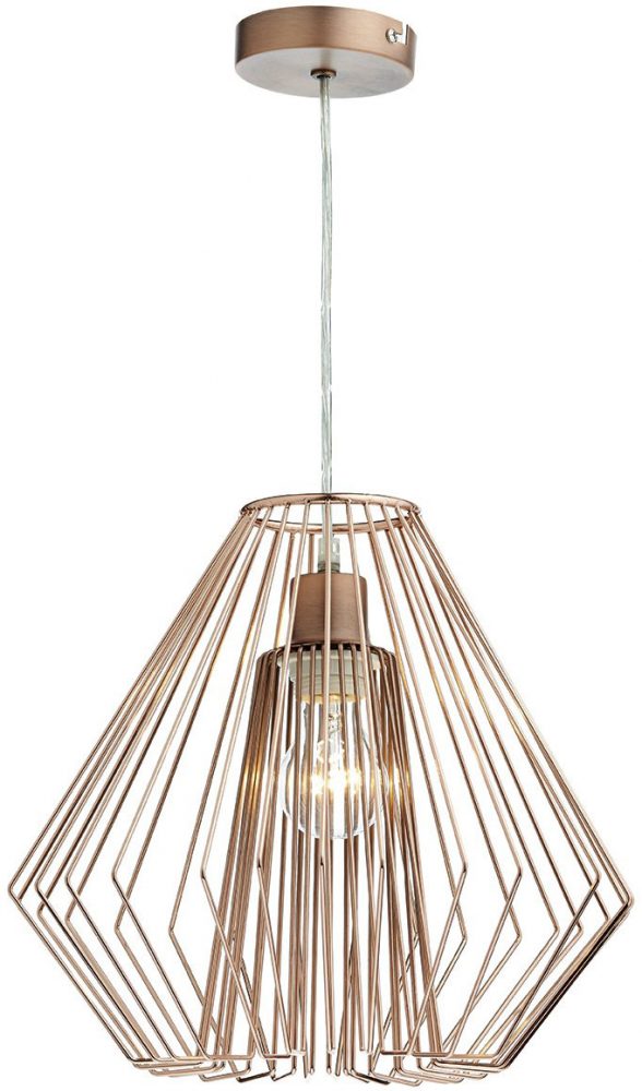 Dar Needle Modern Easy Fit Ceiling Pendant Shade Copper Nee6564 Dar Needle Modern Easy Fit Ceiling Pendant Shade Copper