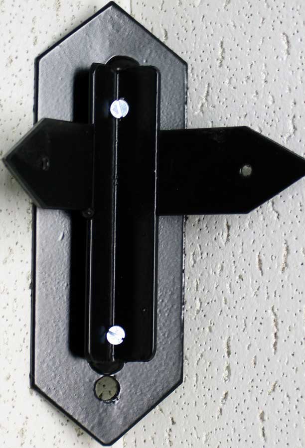 Outdoor Leaded Lantern Iron Work Corner Bracket