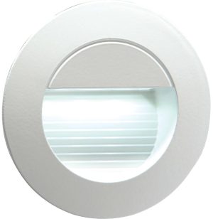 White LED round miniature recessed outdoor guide light in grey IP54