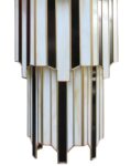 New York Large Hexagonal Art Deco 8 Light Tiered Chandelier Handmade