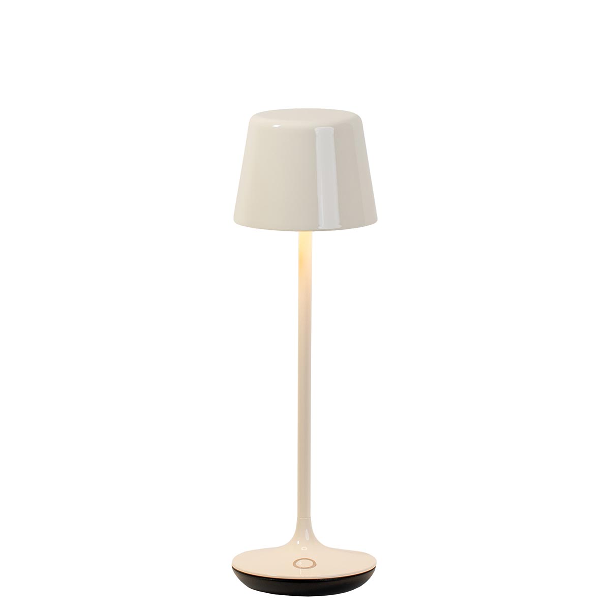 Nomad Small Rechargeable LED Table Lamp Cream Ceramic IP65