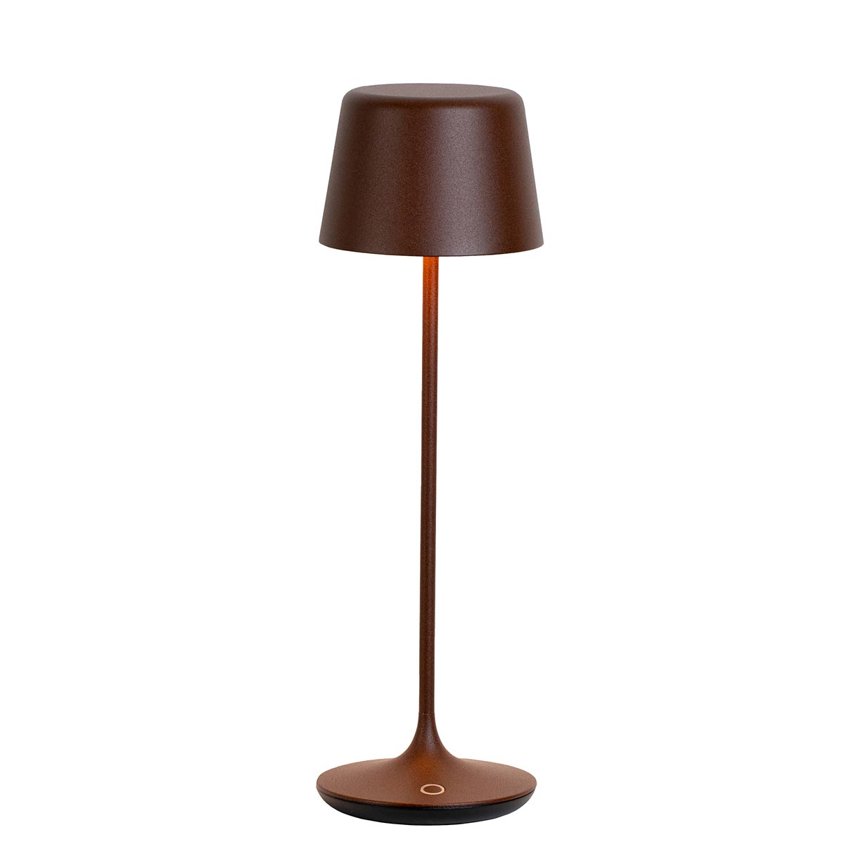 Nomad Tall Rechargeable LED Table Lamp Rust Brown IP65
