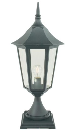 Norlys Valencia Grande large traditional pedestal lantern black IP54