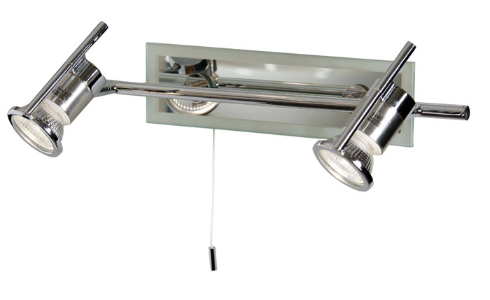 Asah Chrome 2 Light Bathroom Wall Spotlights