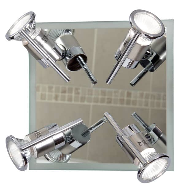 Asah Chrome 4 Light Bathroom Ceiling Spotlights