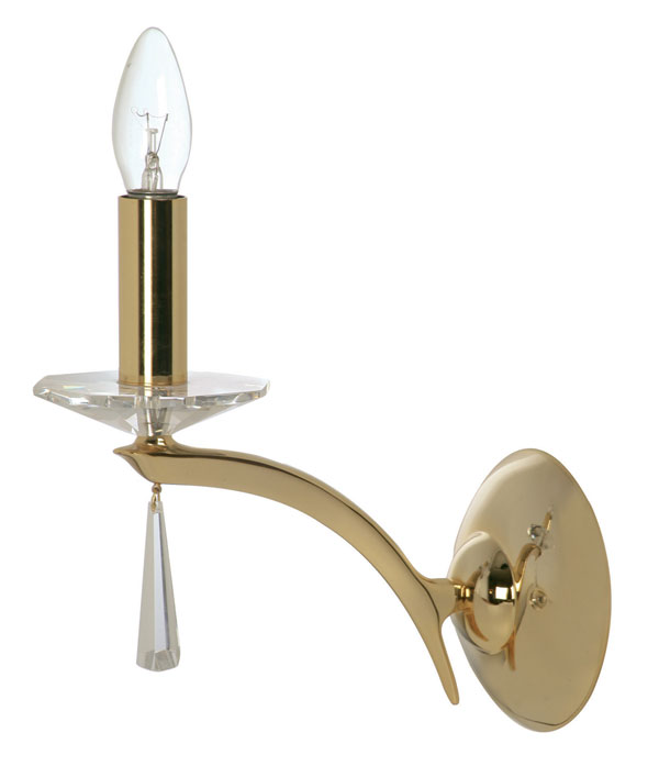 Wroxton Gold Plated Cast Brass 1 Lamp Wall Light