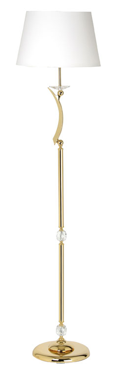 Wroxton Gold Plated Cast Brass Floor Lamp With Shade