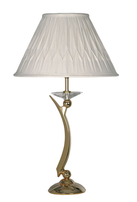 Wroxton Gold Plated Cast Brass Table Lamp With Shade