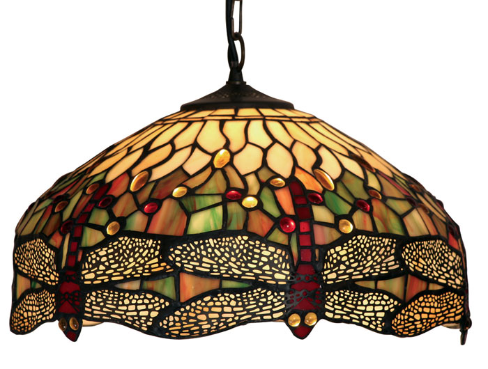 Dragonfly 400mm Tiffany Pendant Ceiling Light