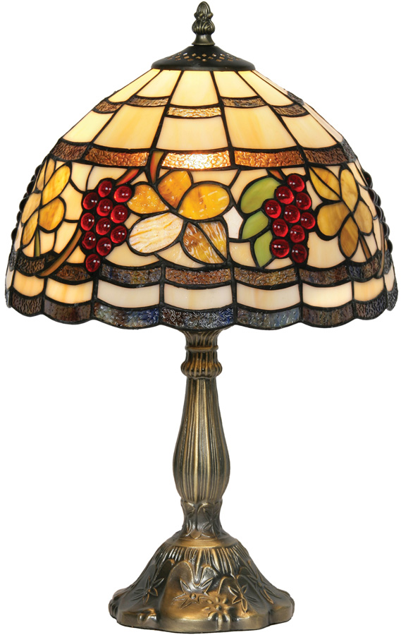Rustic Grape Vine 310mm Tiffany Table Lamp