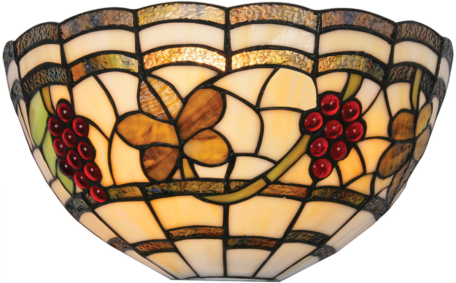 Rustic Grape Vine Tiffany Wall Washer Lamp