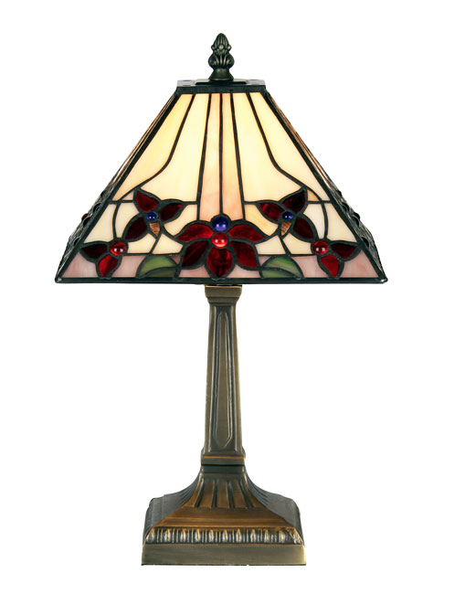 Camillo Small Square 230mm Tiffany Table Lamp