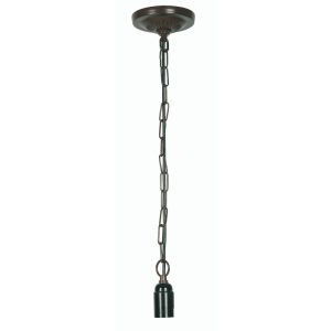 Aged brass finish ceiling pendant chain set with BC lamp holder main image