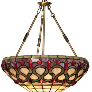 Oberon Semi Flush Tiffany Light