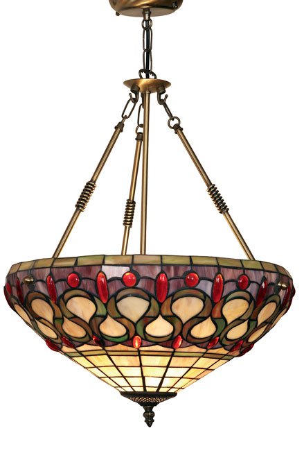 Oberon Semi Flush Tiffany Light