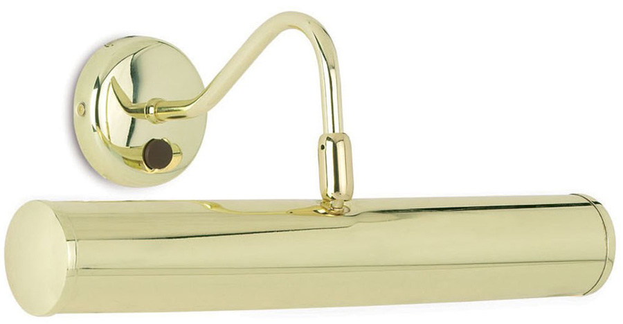 Turner Traditional 355mm Adjustable Switched Picture Light Polished Brass