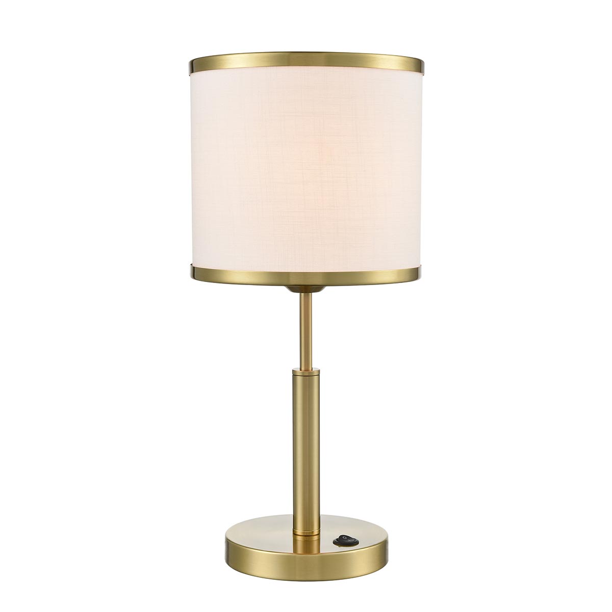 Polaris Small Aged Brass Table Lamp With Shade