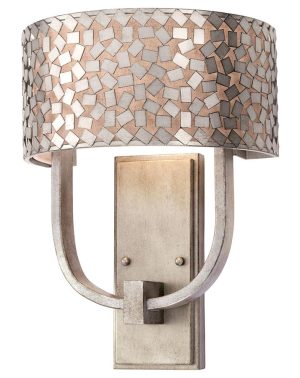 Confetti 2 light designer wall light old silver