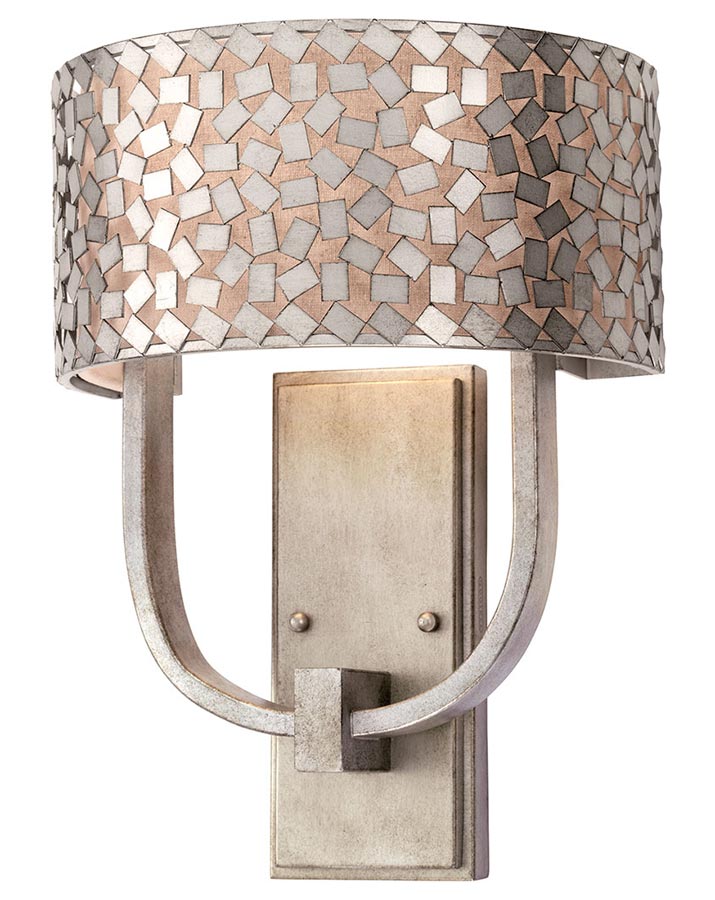 Quoizel Confetti 2 Light Designer Wall Light Old Silver