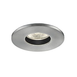 Franklite quality fire rated GU10 satin nickel IP65 bathroom shower light, RF325/BEZ002.