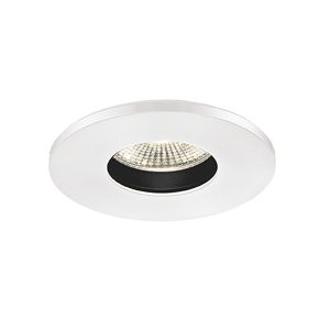 Franklite fire rated GU10 white IP65 bathroom shower light, RF325/BEZ003.
