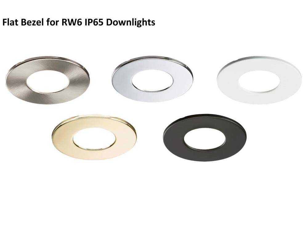 Flat Bezel Fascia For RW6 LED Down Lights Choose Finish