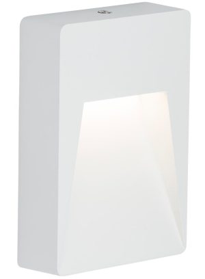 Surface mounted 2w LED outdoor guide light in white IP54