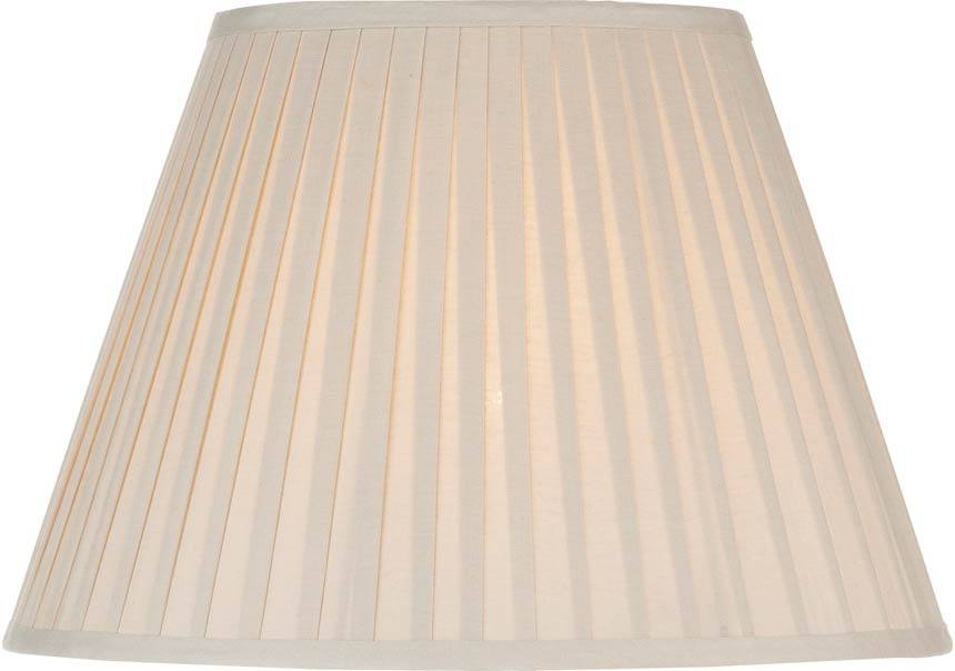 Ivory Fine Pleated Cotton 43cm Ely Table Lamp Shade