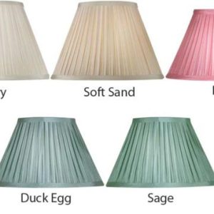 Box pleat faux silk 10 inch lamp shade colour choice
