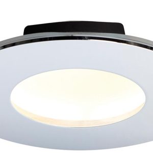 OrbitalPlus Chrome Dimmable 9w LED Fire Rated IP65 Downlight Warm White
