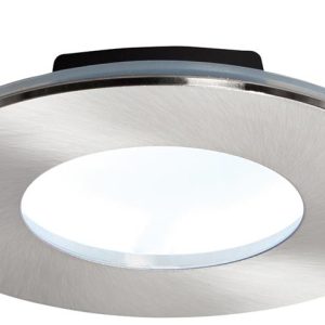 OrbitalPlus Nickel Dimmable 9w LED Fire Rated IP65 Downlight Cool White