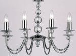 Chrome And Glass 8 Lamp Dual Mount Chandelier