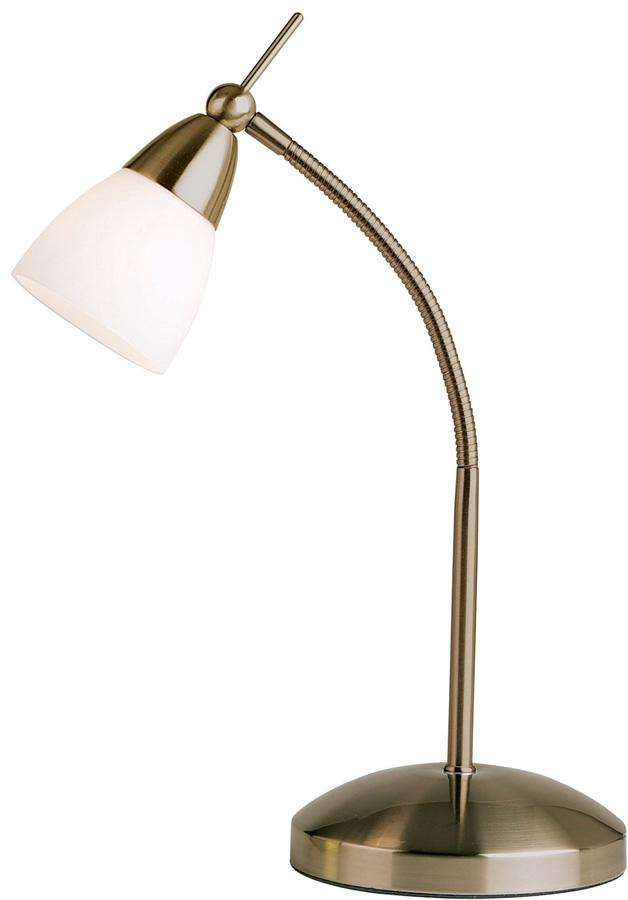 Antique Brass Adjustable Flexible Desk Touch Lamp