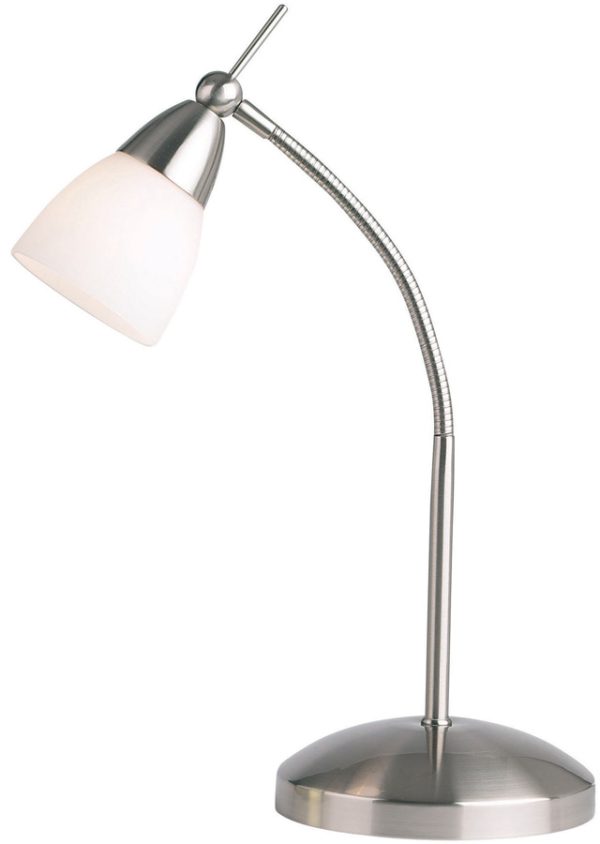 Satin Chrome Adjustable Flexible Desk Touch Lamp