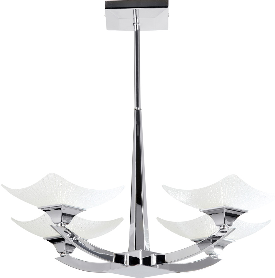 Ayres Chrome Art Deco Style 4 Lamp Ceiling Light