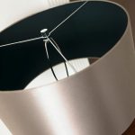 Chasselas Walnut Wood Floor Lamp And Mink Shade