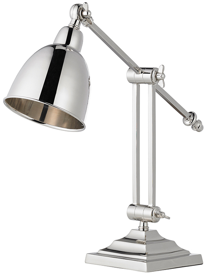 Raskin Polished Nickel Traditional Desk Lamp