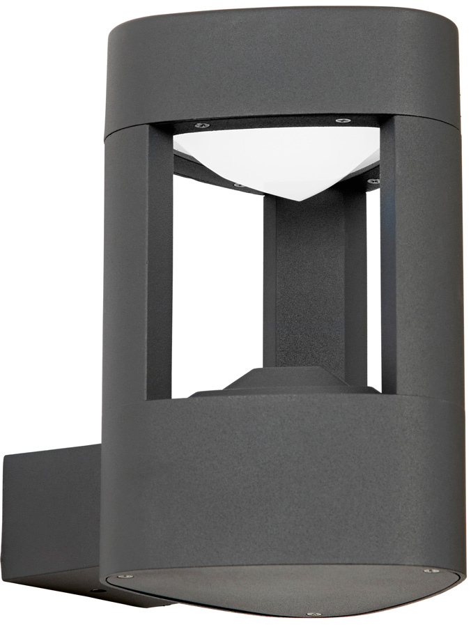 Modern Outdoor LED Wall Light Triangular Matt Grey