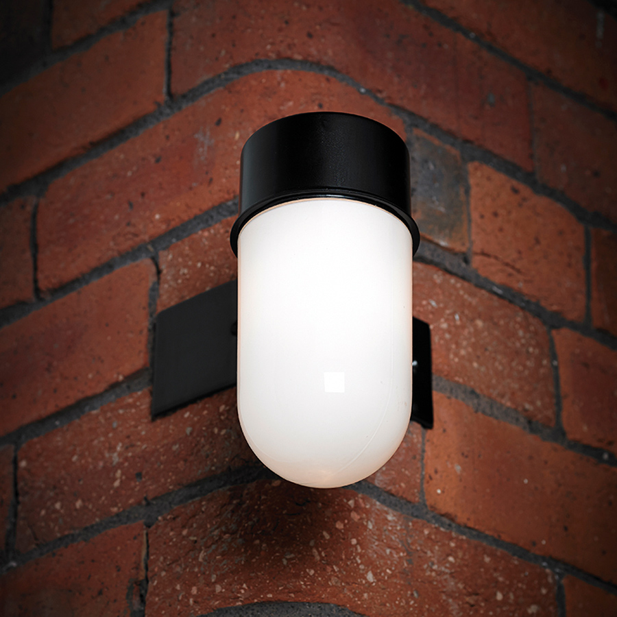 Ware Black Rust Proof Outdoor Corner Wall Light EL40088