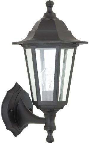 Bayswater traditional rust proof outdoor wall lantern black IP44 up