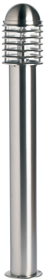 Endon Louvre 100cm Outdoor Bollard Post Light 304 Stainless Steel IP44