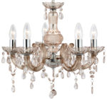 Marie Therese Chrome And Mink Acrylic 5 Light Chandelier
