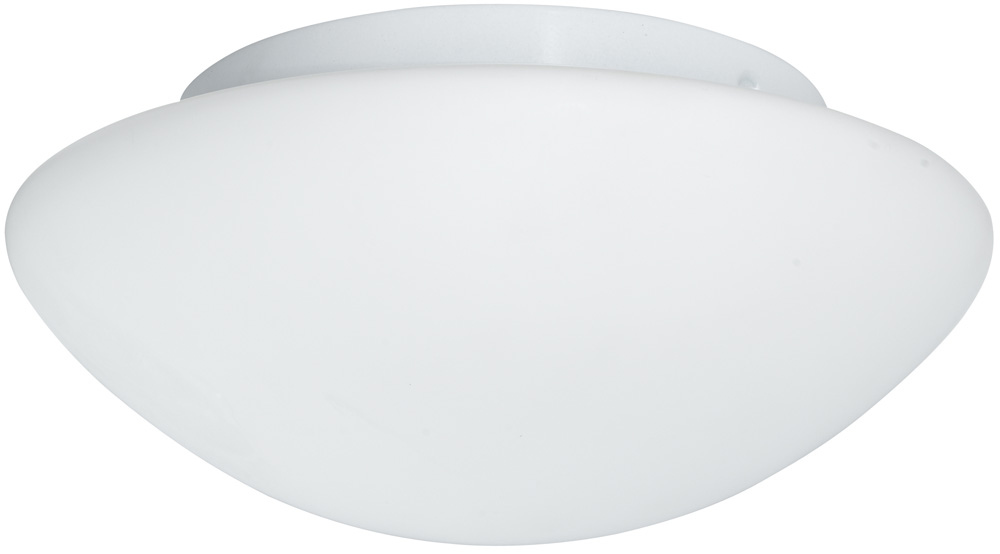 Flush Fitting 2 Lamp Opal Glass Bathroom Ceiling Light