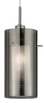 Duo 2 Chrome 5 Light Multi Drop Pendant Smoked Glass Shades