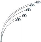Giraffe Modern Italian Style 5 Light Chrome Floor Lamp